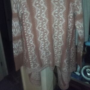 Hippie Rose Brown and Cream Patterned Blazer